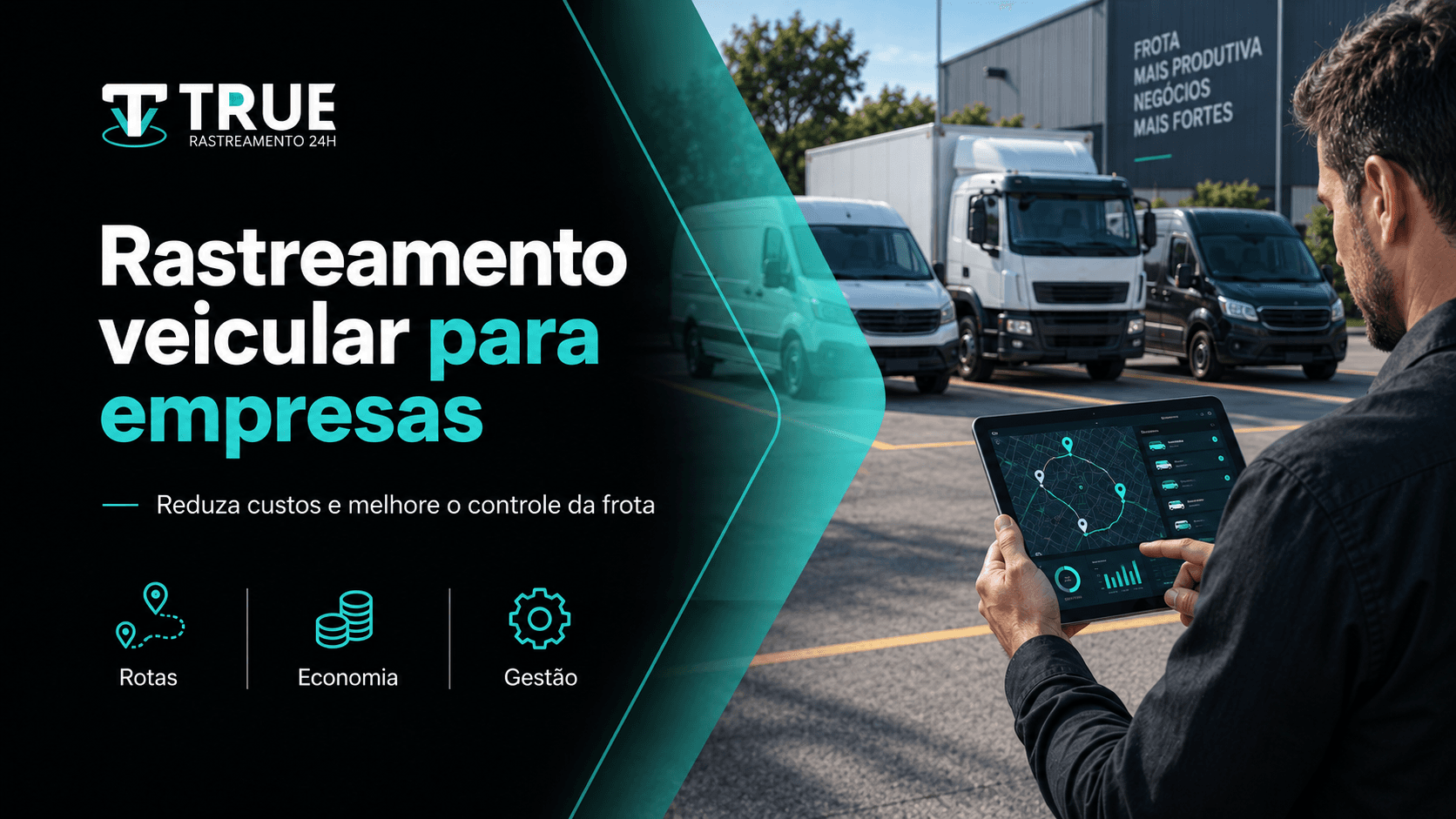 Frota de veículos corporativos monitorados por sistema de rastreamento GPS em Salvador